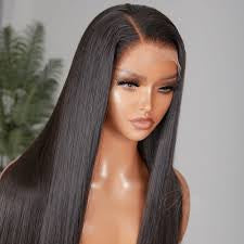 22 inch 5 x 5 Bone straight Peruvian Transparent Lace Closure wig