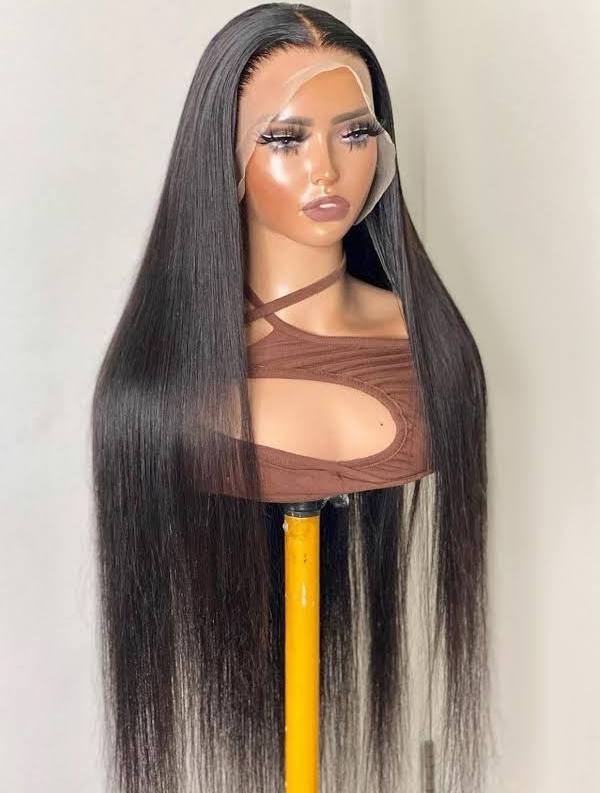 24 inch 13x6 straight Peruvian Transparent High Definition 13 x 6 lace frontal wig