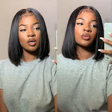 12 Inch 5 x 5 Straight closure wigs