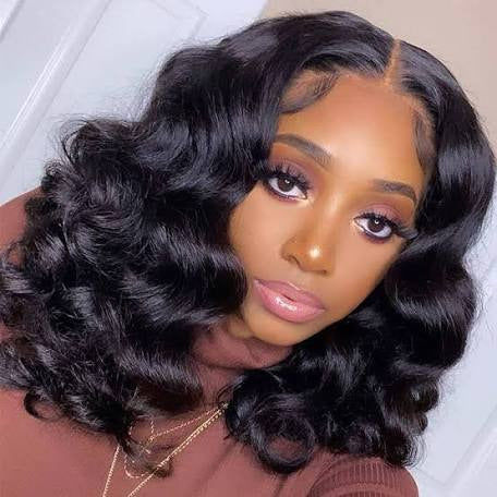 14 inch 5 x 5 Transparent Loose Deep Wave Wig